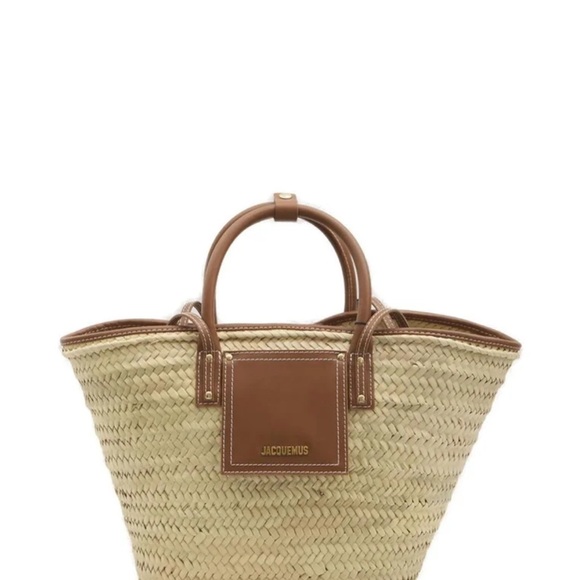 Jacquemus Tan and Cream Woven Tote Bag - Picture 4 of 4